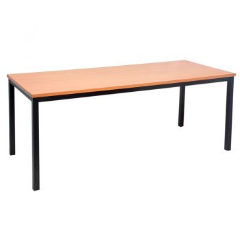 Barron Steel Framed Table, Beech Top