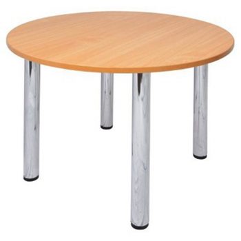 Bowman Round Meeting Table, Beech Top