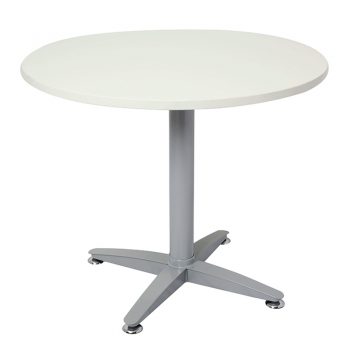 Smart Round Meeting Table, Off-White Top