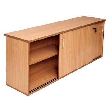 Smart Sliding Door Credenza, Beech