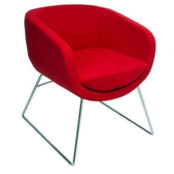 Bianca Visitor Chair - Red Fabric