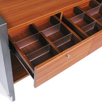 Una Compact Reception Desk, Drawer Detail