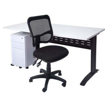 Smart Desk, Slimline Drawer Unit and Surrey Chair Package