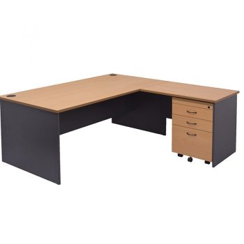 Corporate Desk with Optional Right hand Return & Mobile Drawer Unit