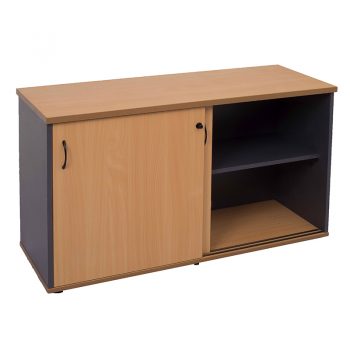 Corporate Sliding Door Credenza, Open