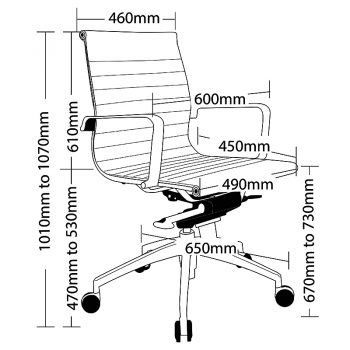 Kew Medium Back Chair, Sizes