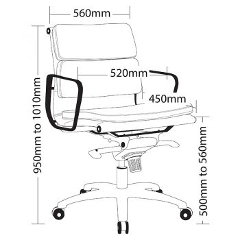 Toorak Low Back Chair, Sizes