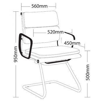 Toorak Low Back Visitor Chair, Sizes