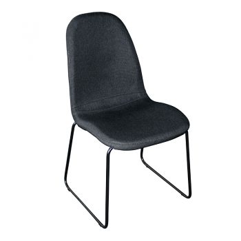 Adele Chair, Black Fabric