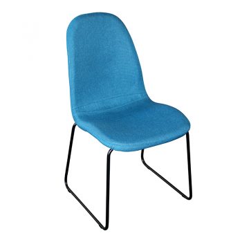 Adele Chair, Blue Fabric