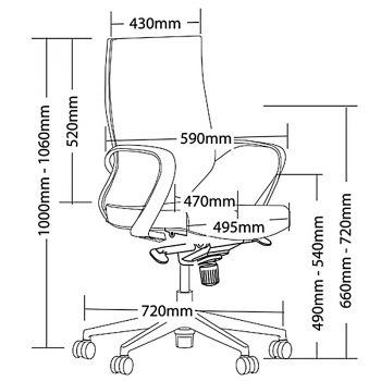 Belle Chair Dimensions