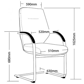 CBD Visitor Chair Dimensions