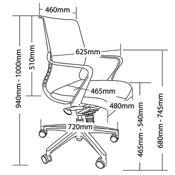 Downtown Chair Dimensions