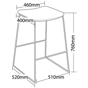 Kick Bar Stool Dimensions