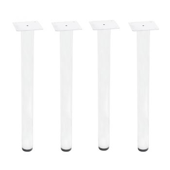 White table desk legs