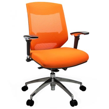 Breathe Chair, Orange with Poished Alloy Base