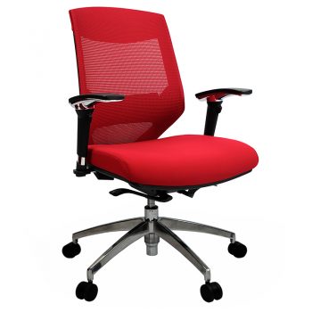 Breathe Chair, Red with Poished Alloy Base