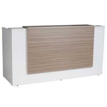White and Timber Reception Desk