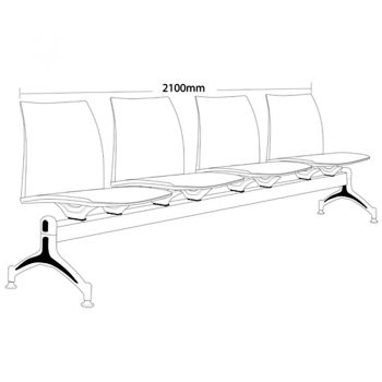 Rift 4 Seater Beam Seat, Dimensions