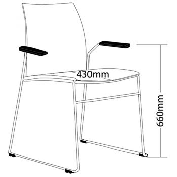 Rift Chair with Arms, Dimensions