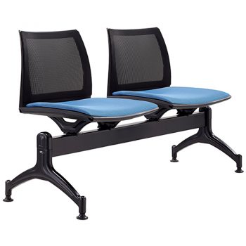 Rift Mesh Back 2 Seater Beam Seat with Optional Upholstered Seat Pads