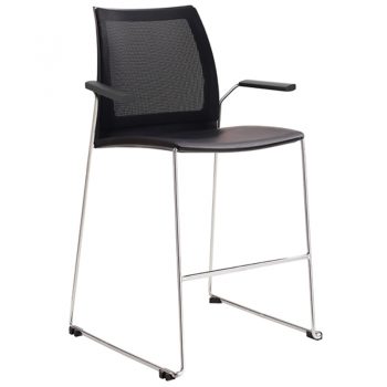 Rift Mesh Back Bar Stool with Arms