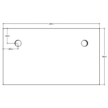 Straight Desk Top, Dimensions - 1200mm x 700mm