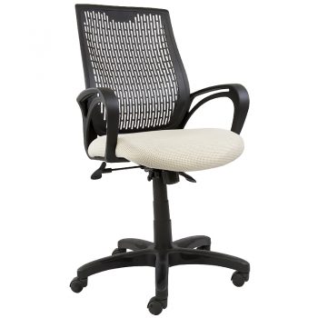 Nikki Office Chair, BD Cream Seat Fabric