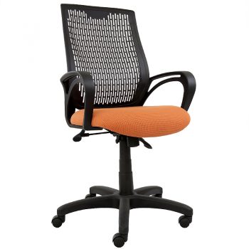 Nikki Office Chair, Orange Seat Fabric