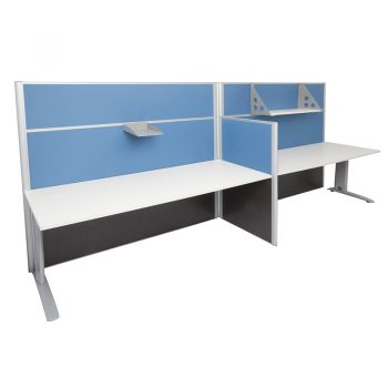 Smart In-Line Desks Blue Screen Dividers - 1650mm and 1250mm