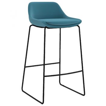 Foxy Bar Stool, Black Frame