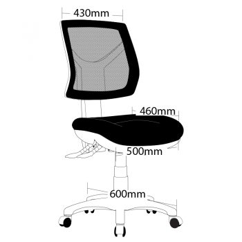 Tonic Medium Back Chair, Dimensions