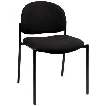 Lynx Visitor Chair, No Arms, SF Black Fabric