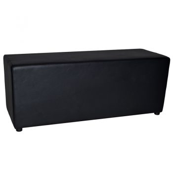 Black 2 seat ottoman