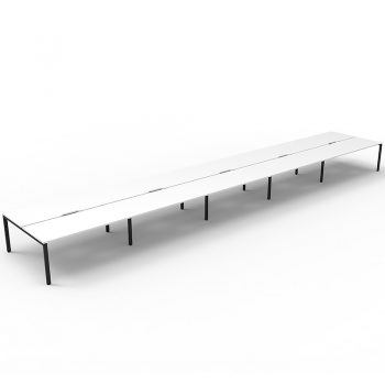 long black and white bench