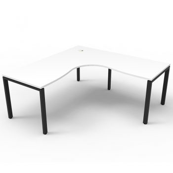 black and white l desk