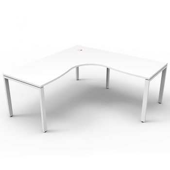 white L desk