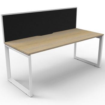 single desk with divider