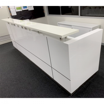 White reception counter