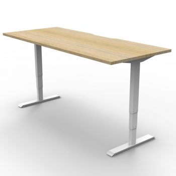 white sit to stand desk