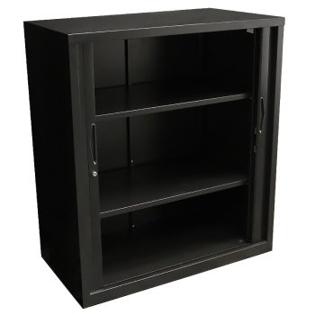 Black tambour cupboard