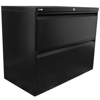 Black filing cabinet