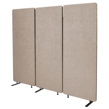 Zip Set of 3 Screen Dividers, Sand Colour