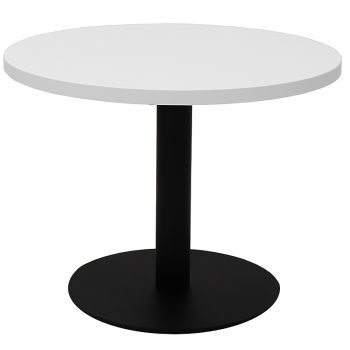 Black and white round coffee table