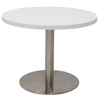 Round stainless steel coffee table