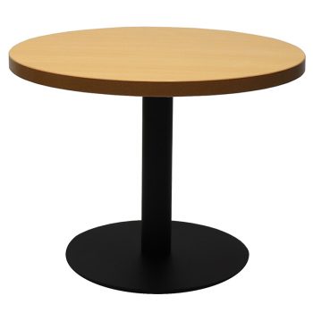 Vogue Round Coffee Table, Beech Table Top, Black Table Base