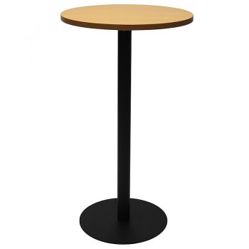 Vogue Round High Table, Beech Table Top, Black Table Base