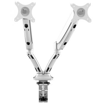 Fluid Dual Monitor Arm, White, Image 2