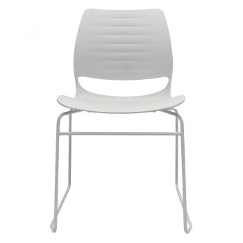 Jacob Chair, White, Front View