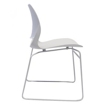 Jacob Chair, White, Side View 2